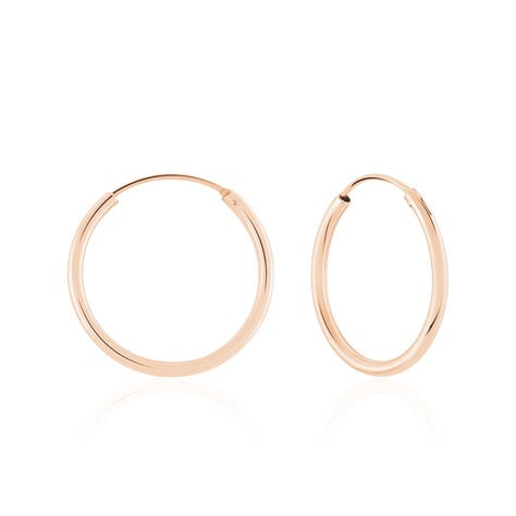 Créoles Argent Rose Olympia - Boucles d'oreilles créoles Femme | Histoire d’Or