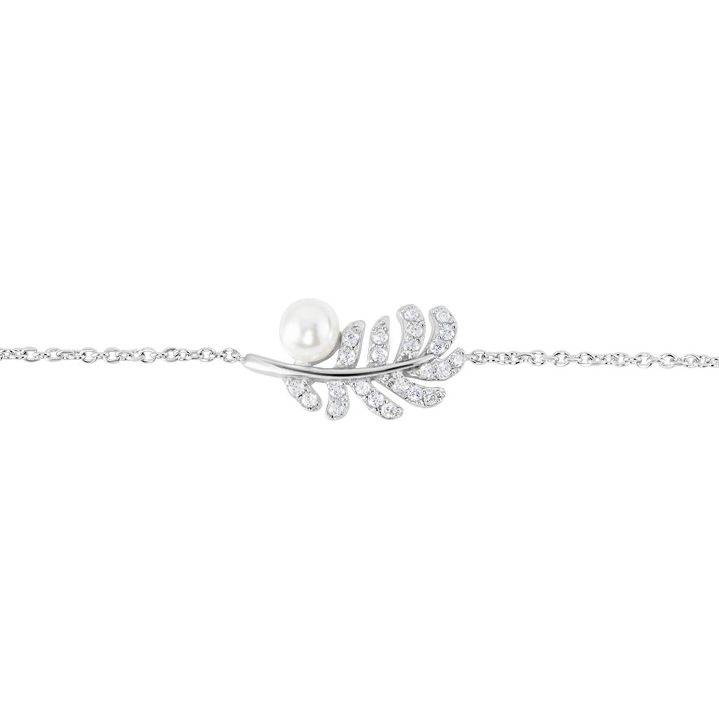 Bracelet Argent Blanc Edytha Perle De Culture Oxydes De Zirconium - Bracelets Femme | Histoire d’Or