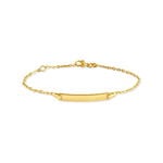 Bracelet Identit&eacute; Gaspardine Maille For&ccedil;at Or Jaune - Bracelets Communion Enfant | Histoire d&rsquo;Or