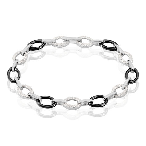 Bracelet Nowell Argent Blanc Oxyde De Zirconium Et C&eacute;ramique - Bracelets Femme | Histoire d&rsquo;Or
