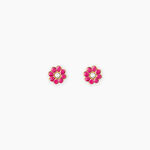 Boucles D'Oreilles Puces Piarrine Or Jaune Oxyde De Zirconium - Clous d'oreilles Femme | Histoire d&rsquo;Or