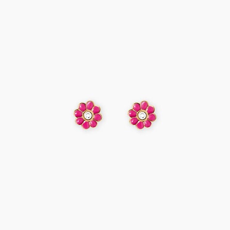 Boucles D'Oreilles Puces Piarrine Or Jaune Oxyde De Zirconium - Clous d'oreilles Femme | Histoire d&rsquo;Or