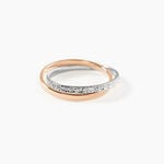Alliance Hermana Ruban Plat Or Bicolore - Alliances Unisex | Histoire d&rsquo;Or