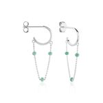 Cr&eacute;oles Polka Argent Blanc - Boucles d'oreilles cr&eacute;oles Femme | Histoire d&rsquo;Or