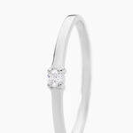 Bague Solitaire Superposition Or Blanc Diamant - Bagues solitaires Femme | Histoire d&rsquo;Or