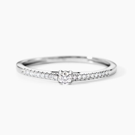 Bague Eliisa Platine Blanc Diamant - Bagues solitaires Femme | Histoire d&rsquo;Or