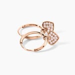 Cr&eacute;oles Petit Coeur Argent Rose Oxyde De Zirconium - Boucles d'oreilles cr&eacute;oles Femme | Histoire d&rsquo;Or