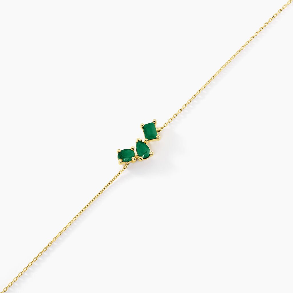 Bracelet Quincey Or Jaune Emeraude - Bracelets Femme | Histoire d’Or