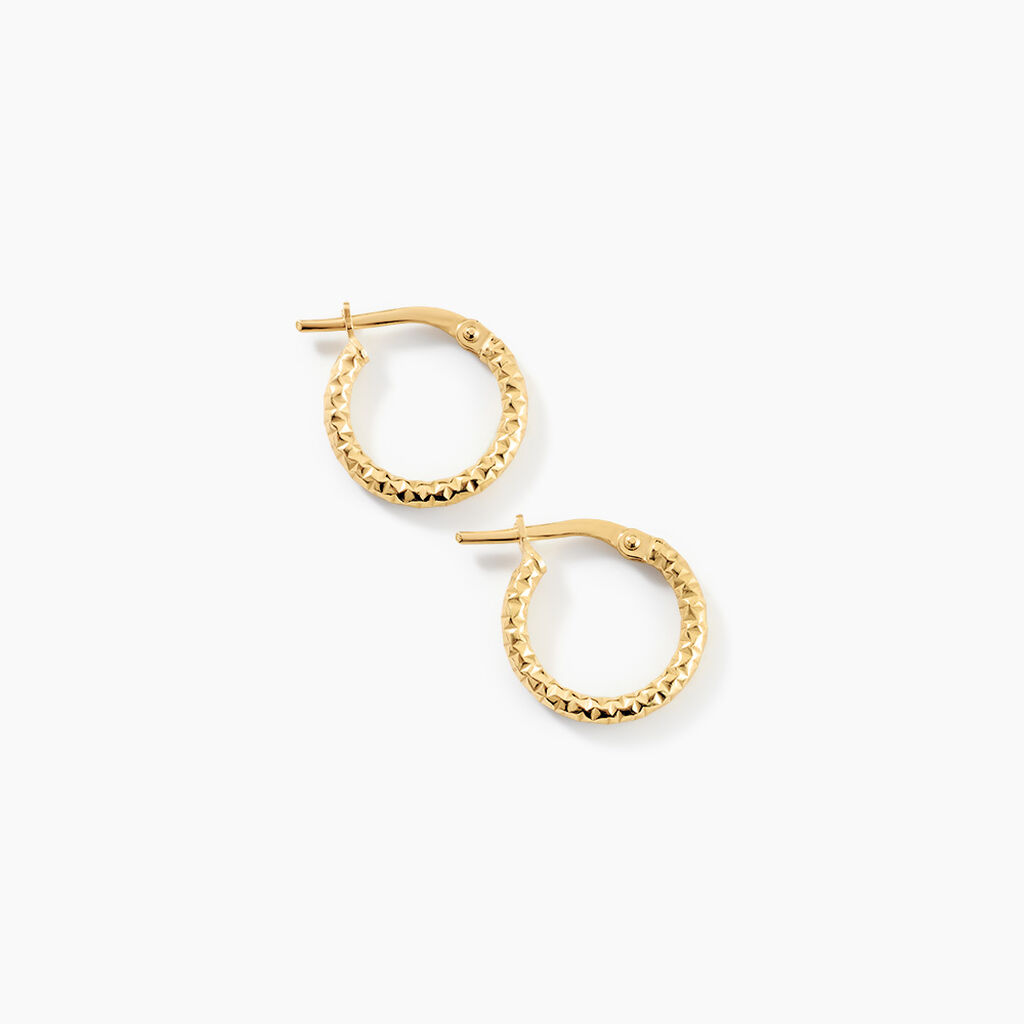 Cr&eacute;oles Cayla Argent Dor&eacute; A L'Or 750/1000 - Boucles d'oreilles cr&eacute;oles Femme | Histoire d&rsquo;Or
