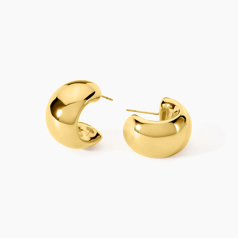 Créoles Perles Solaires Acier Jaune - Collection Eté Femme | Histoire d’Or