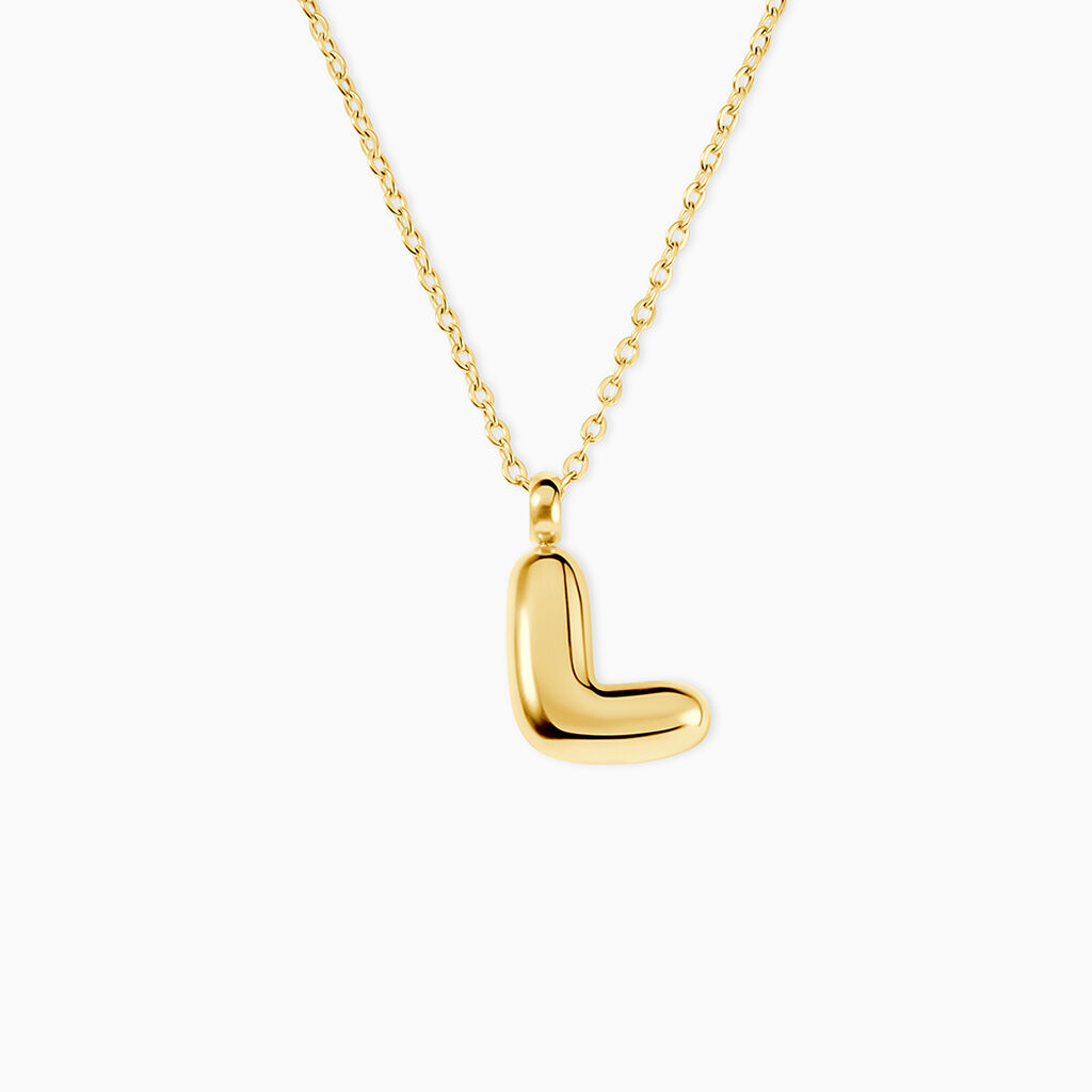 Collier Feliciane Acier Dor&eacute; - Cadeaux de naissance Femme | Histoire d&rsquo;Or