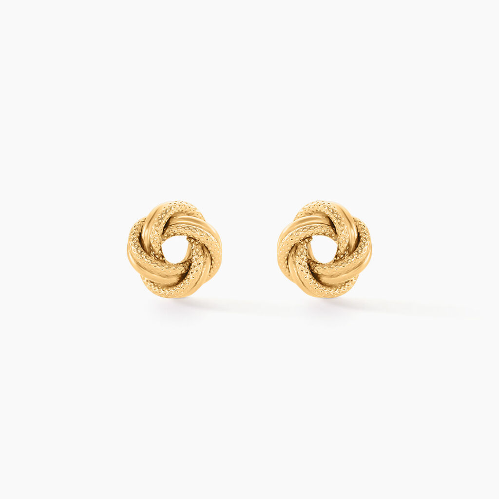 Boucles D'oreilles Puces Nils Or Jaune - Clous d'oreilles Femme | Histoire d’Or