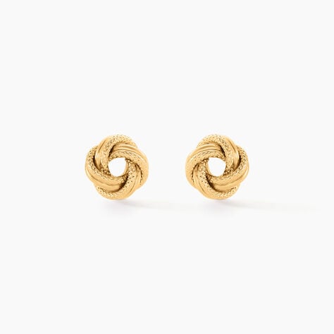 Boucles D'oreilles Puces Nils Or Jaune - Clous d'oreilles Femme | Histoire d’Or
