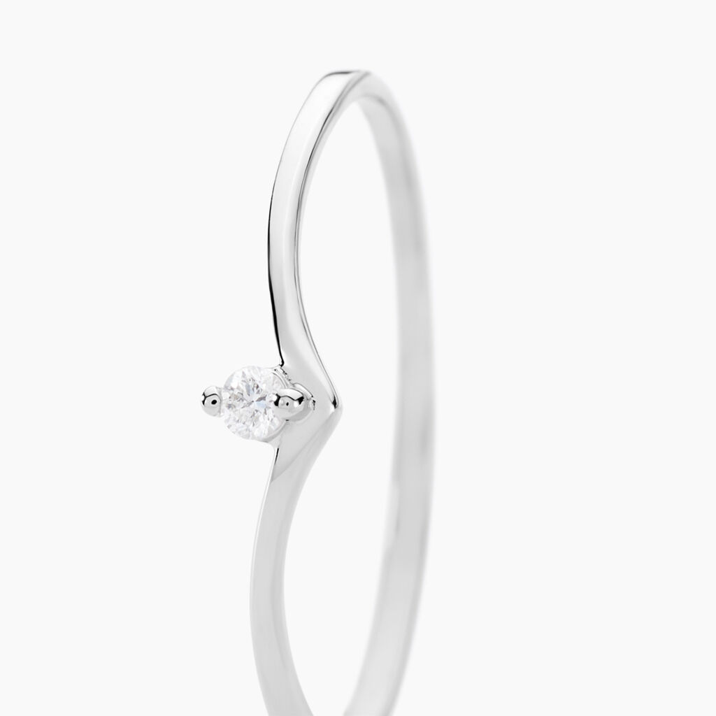 Bague Maye Or Blanc Diamant - Bagues solitaires Femme | Histoire d’Or