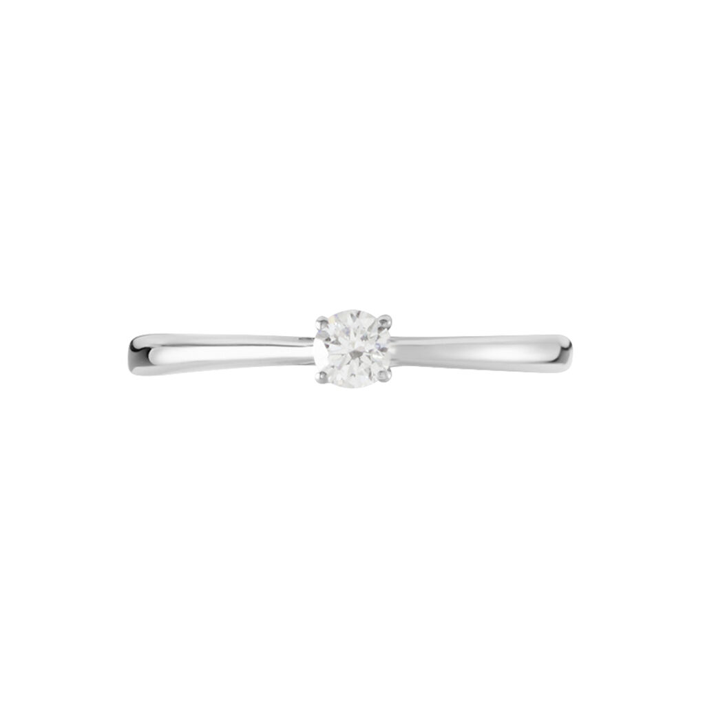 Solitaire  Victoria Platine Blanc Diamant - Bagues solitaires Femme | Histoire d’Or