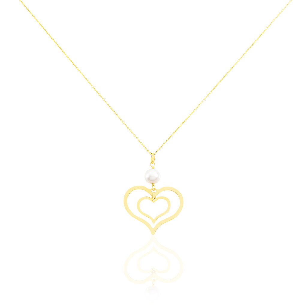 Collier Double Ajoure Or Jaune Perle De Culture - Colliers Femme | Histoire d&rsquo;Or