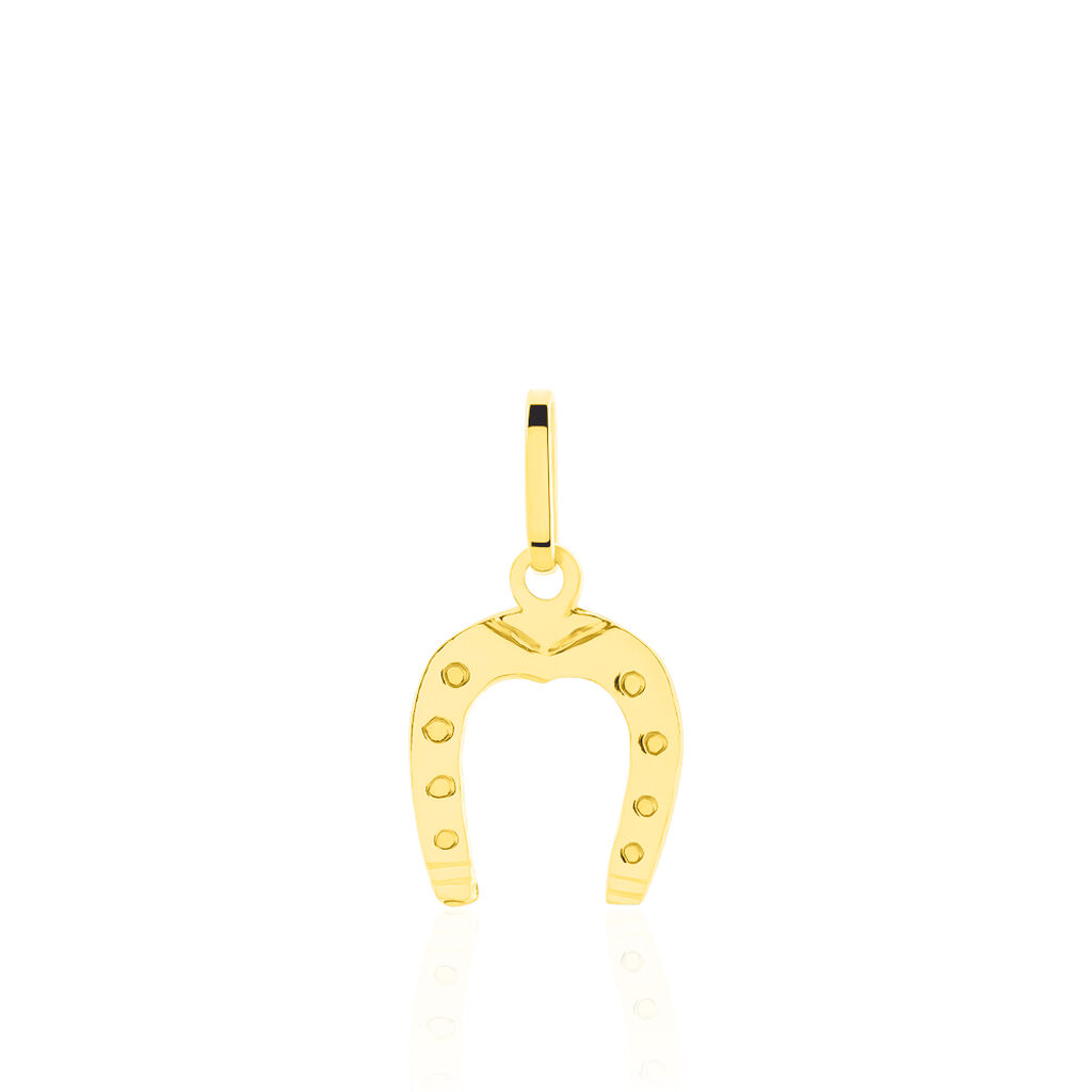 Pendentif Egide Fer A Cheval Or Jaune
