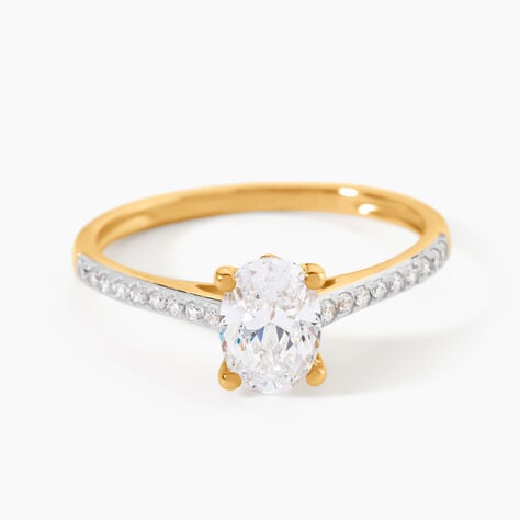 Bague Sorley Or Jaune Oxyde De Zirconium - Bagues solitaires Femme | Histoire d&rsquo;Or