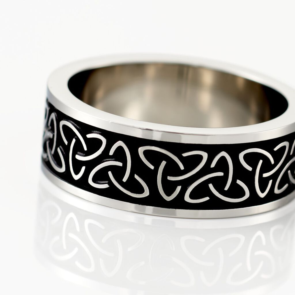 Bague Acier Blanc Ugo - Bagues fantaisie Homme | Histoire d’Or