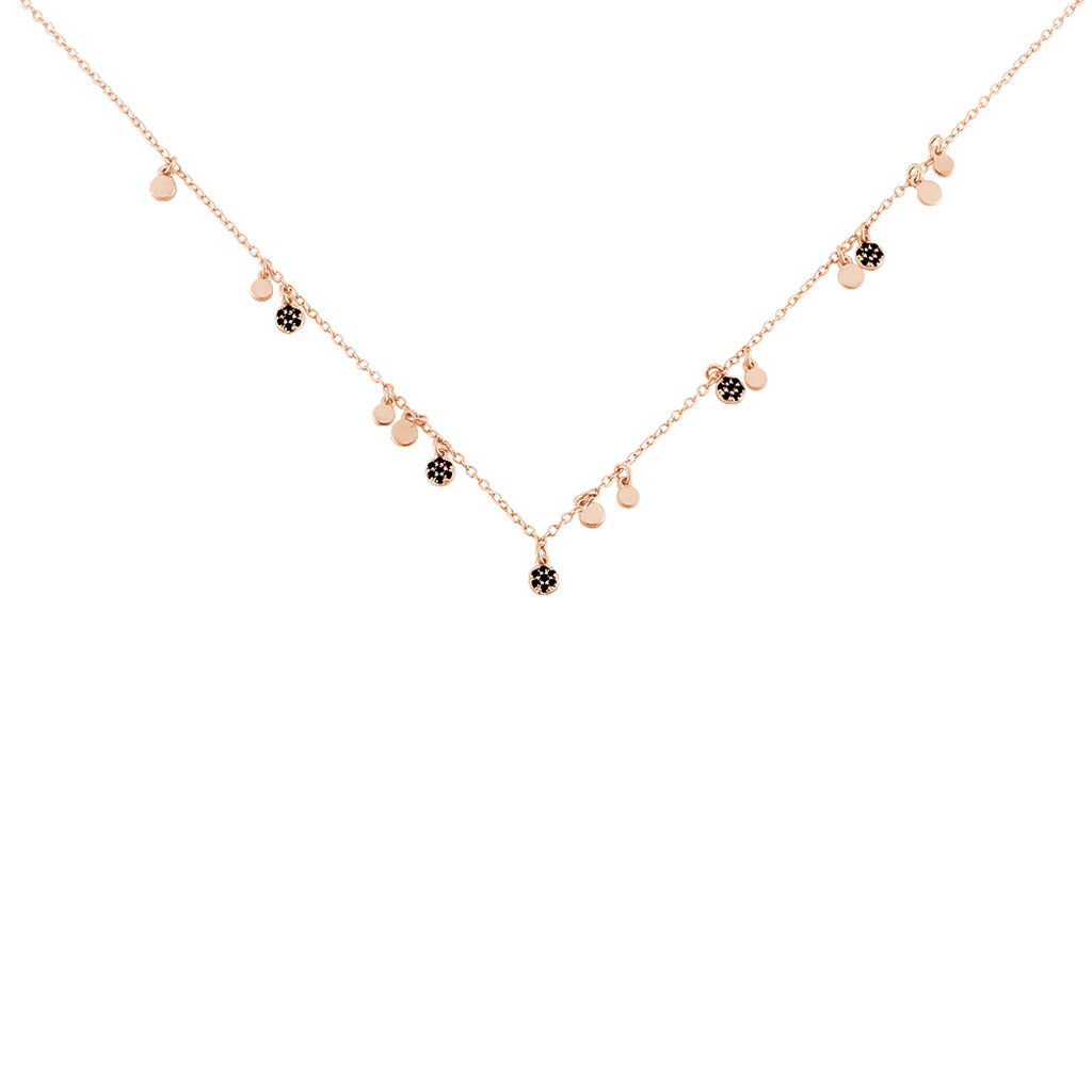 Collier Fares Argent Rose Spinelle