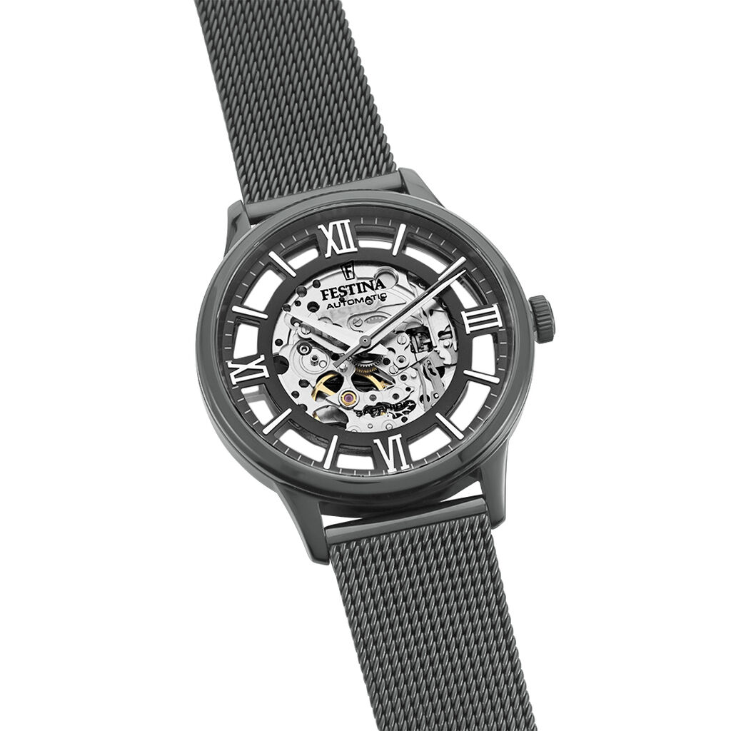 Montre Festina Skeleton Automatic Blanc - Montres Homme | Histoire d’Or