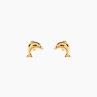 Boucles D'oreilles Puces Fulvie Dauphin Or Jaune