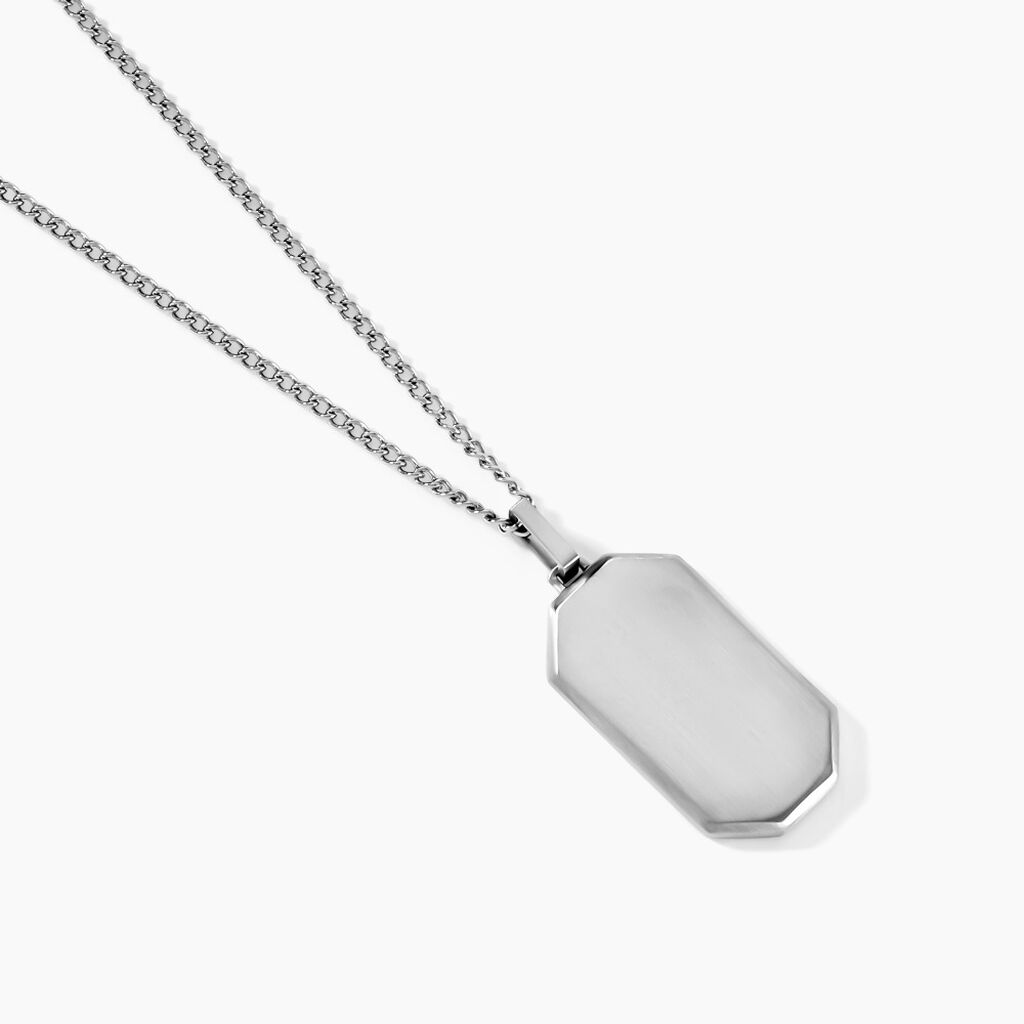 Collier Alessio Acier Blanc - Colliers fantaisie Homme | Histoire d&rsquo;Or