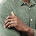 Bague Mollie Acier Blanc - Bagues fantaisie Homme | Histoire d&rsquo;Or