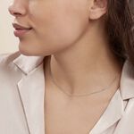 Cha&icirc;ne Claudine Maille For&ccedil;at Argent Blanc - Chaines Femme | Histoire d&rsquo;Or