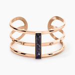 Bracelet Jonc Medina Acier Rose Pierre De Synthese - Bracelets joncs Femme | Histoire d&rsquo;Or