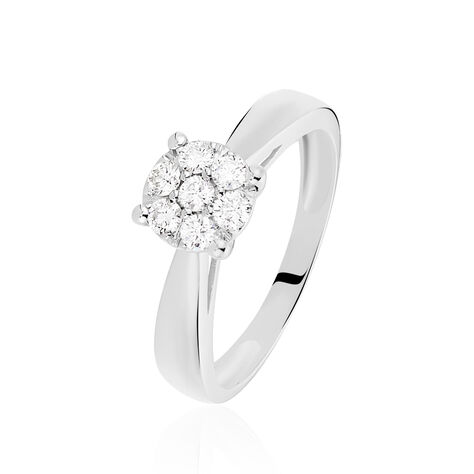 Bague Solitaire Grace Or Blanc Diamant - Bagues solitaires Femme | Histoire d’Or