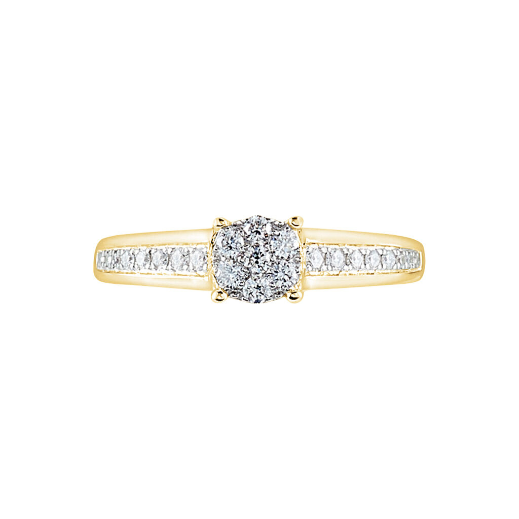 Bague Or Jaune Multi Pierres Diamants - Bagues avec pierre Femme | Histoire d’Or