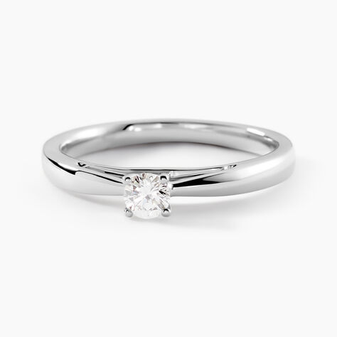 Bague Iris Platine Blanc Diamant - Bagues solitaires Femme | Histoire d’Or