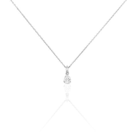Collier Marie-helena Argent Blanc Oxyde De Zirconium - Colliers fantaisie Femme | Histoire d’Or