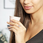 Bague Laetizia Fleur Argent Blanc Oxyde De Zirconium - Bagues avec pierre Femme | Histoire d&rsquo;Or