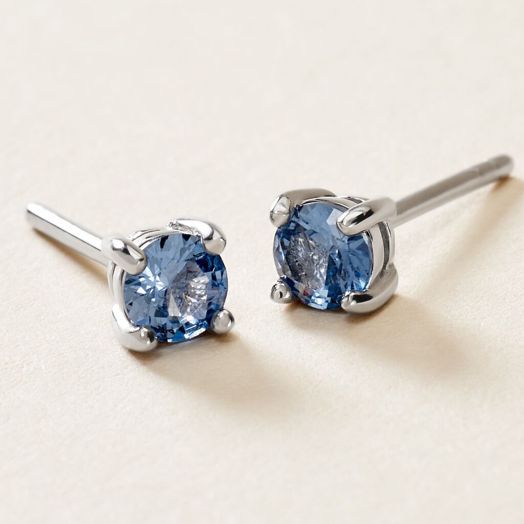 Boucles D'oreilles Puces Rio Argent Blanc Oxyde - Boucles d'oreilles fantaisie Femme | Histoire d’Or