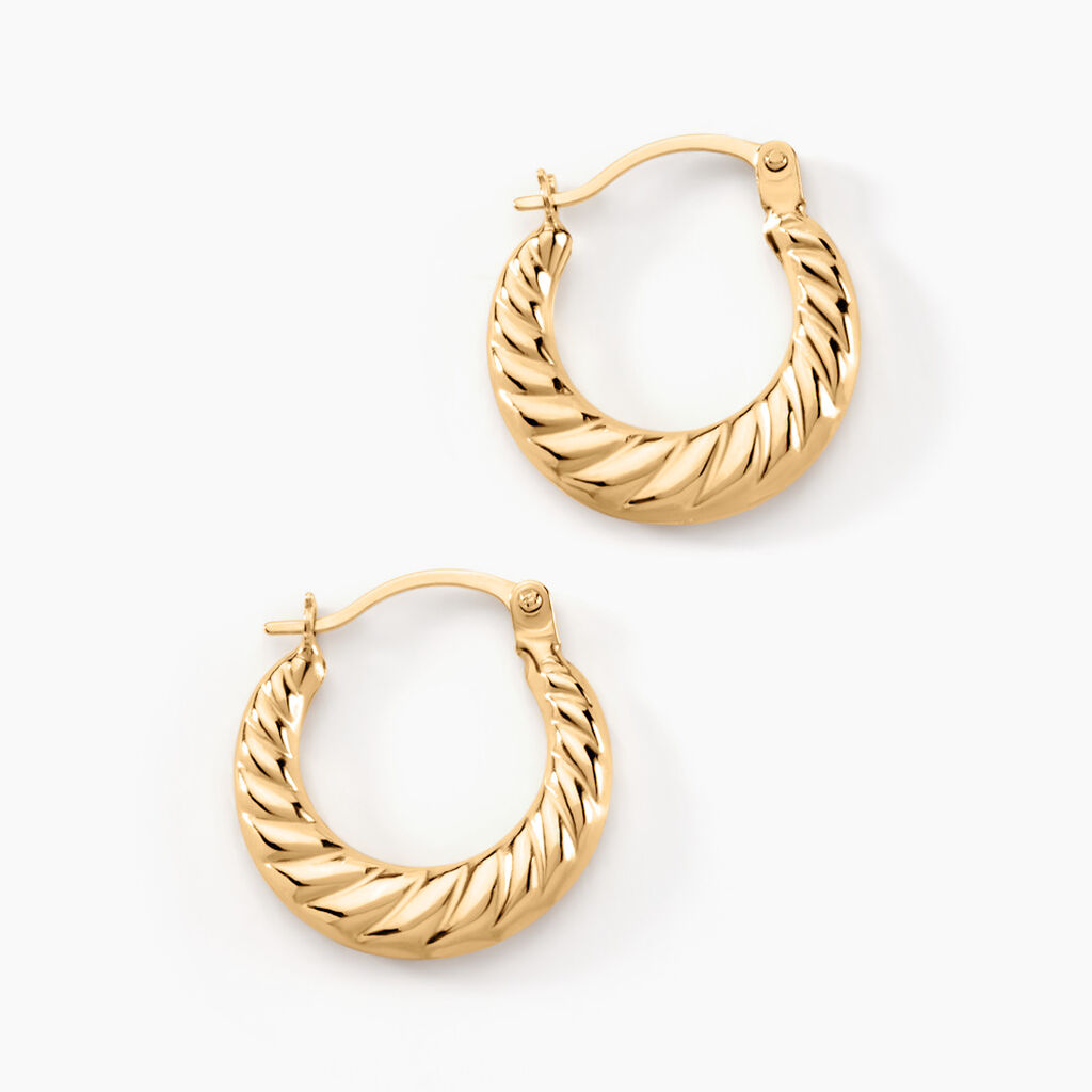 Cr&eacute;oles Morna Or Jaune - Boucles d'oreilles cr&eacute;oles Femme | Histoire d&rsquo;Or