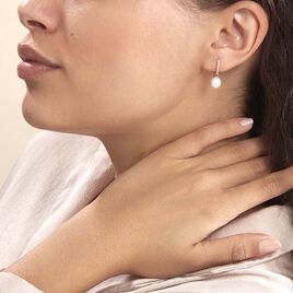 Créoles Anes Poire Or Jaune Perle De Culture Et Oxyde De Zirconium - Boucles d'oreilles créoles Femme | Histoire d’Or