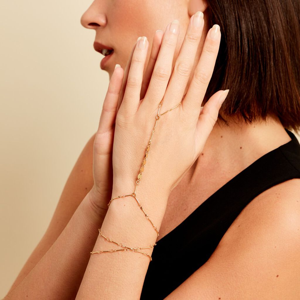 Bijou De Main Lodi Acier Jaune - Bracelets Femme | Histoire d’Or