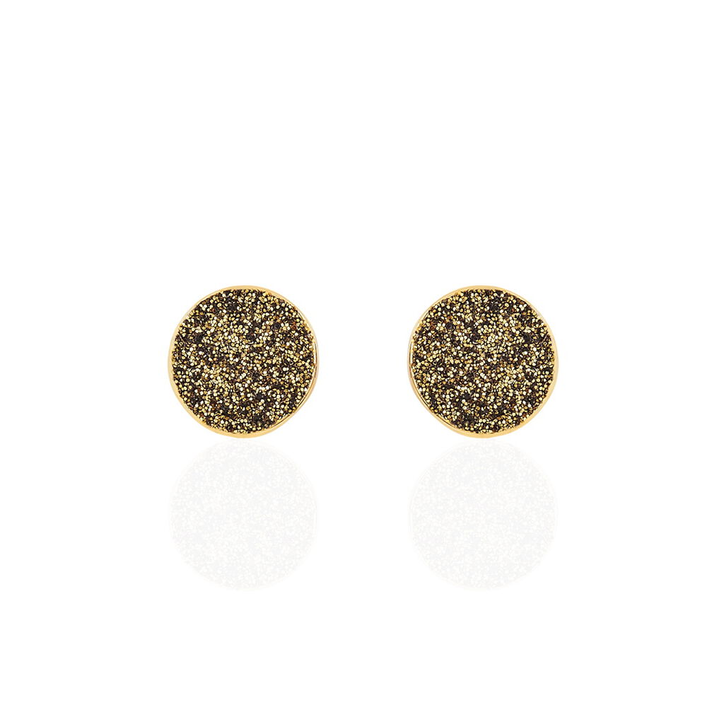 Boucles D'oreilles Puces Eryne Or Jaune - Clous d'oreilles Femme | Histoire d’Or