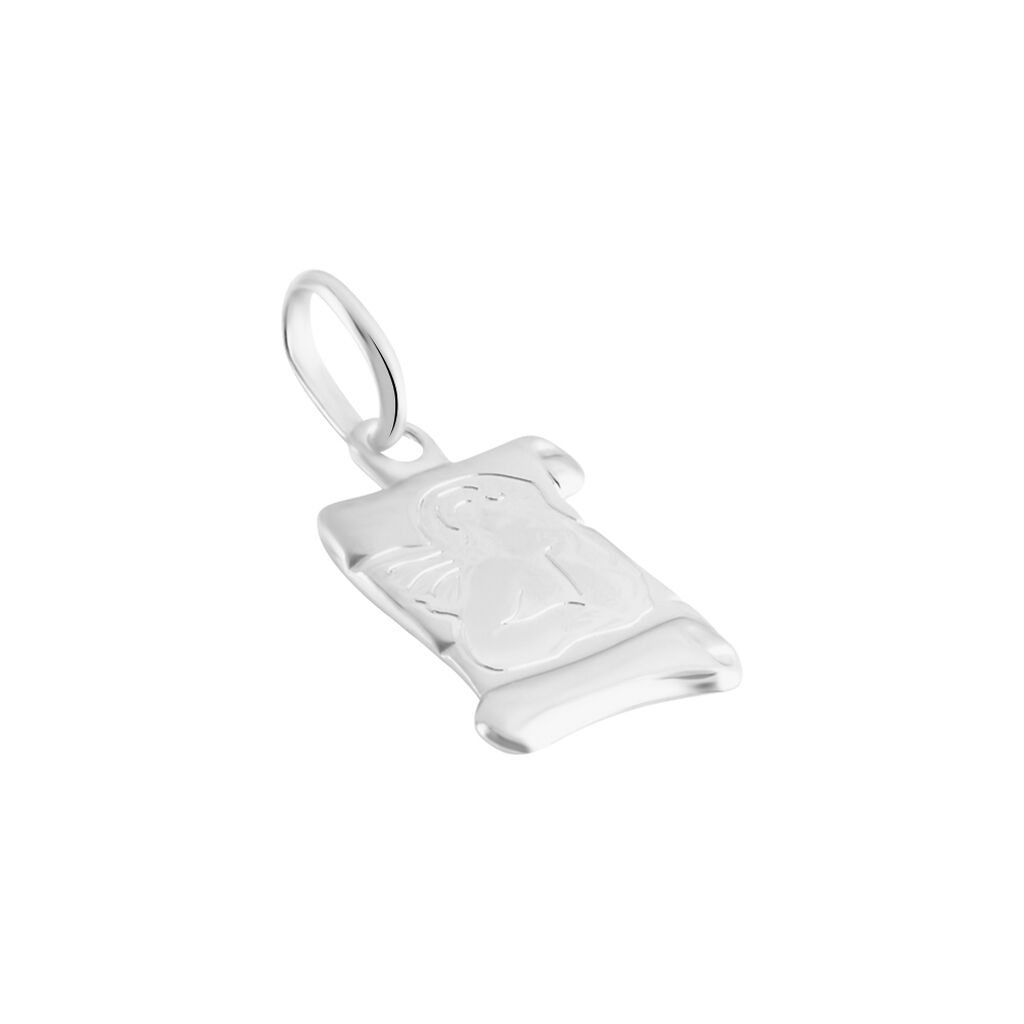Pendentif Ange Parchemin Or Blanc - Pendentifs Baptême Famille | Histoire d’Or