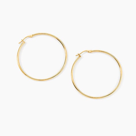 Créoles Agapanthe Or Jaune - Boucles d'oreilles créoles Femme | Histoire d’Or