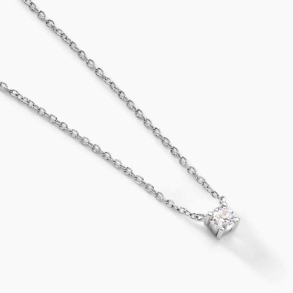 Collier Argent Rhodié Lylwenn Oxydes De Zirconium