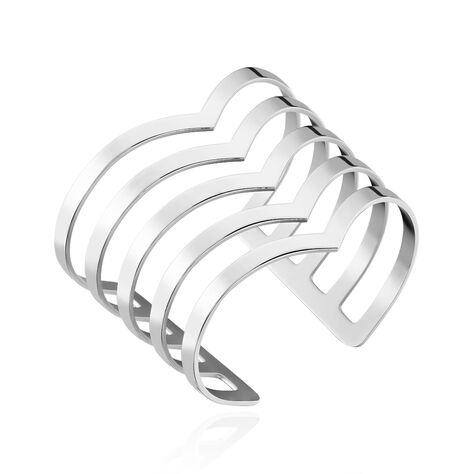 Bracelet Manchette Abid Acier Blanc - Bracelets manchettes Femme | Histoire d’Or