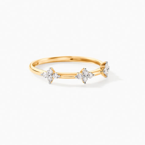 Bague Eclosion Precieuse Or Jaune Oxyde De Zirconium - Bagues avec pierre Femme | Histoire d’Or