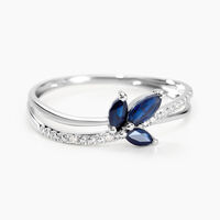 Bague Angie Or Blanc Saphir Diamant
