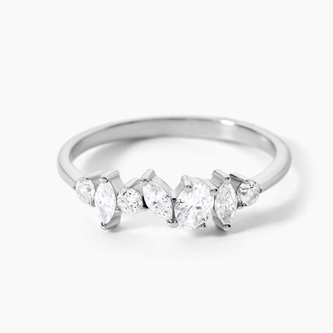 Bague Tapis Rouge Argent Blanc Oxyde De Zirconium - Bagues avec pierre Femme | Histoire d&rsquo;Or