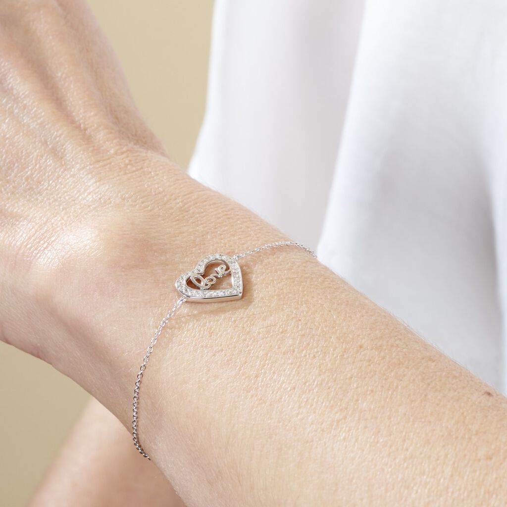 Bracelet Elansa Argent Blanc Oxyde De Zirconium - Bracelets Femme | Histoire d’Or
