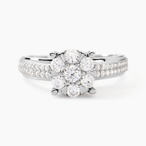 Bague Nazare Or Blanc Oxyde De Zirconium - Bagues avec pierre Femme | Histoire d’Or