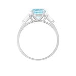 Bague Giana Or Blanc Topaze Et Oxyde De Zirconium - Bagues solitaires Femme | Histoire d&rsquo;Or